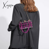 Xajzpa - Transparent Acrylic Handbag Solid Color Plaid Simple Shoulder Bag Versatile Coin Purse