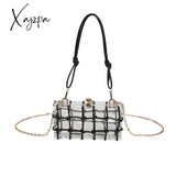 Xajzpa - Transparent Acrylic Handbag Solid Color Plaid Simple Shoulder Bag Versatile Coin Purse