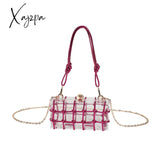 Xajzpa - Transparent Acrylic Handbag Solid Color Plaid Simple Shoulder Bag Versatile Coin Purse