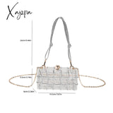 Xajzpa - Transparent Acrylic Handbag Solid Color Plaid Simple Shoulder Bag Versatile Coin Purse