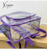 Xajzpa - Transparent Pvc Set Bag Waterproof Backpack Unisex Large Capacity Solid Clear Couple