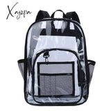 Xajzpa - Transparent Pvc Set Bag Waterproof Backpack Unisex Large Capacity Solid Clear Couple