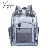Xajzpa - Transparent Pvc Set Bag Waterproof Backpack Unisex Large Capacity Solid Clear Couple