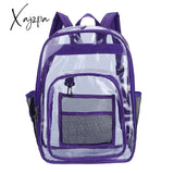 Xajzpa - Transparent Pvc Set Bag Waterproof Backpack Unisex Large Capacity Solid Clear Couple