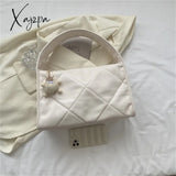 Xajzpa - Trend Quilted Plaid Design Women’s Handbag Soft Pu Leather Shoulder Side Bags For Women