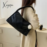 Xajzpa - Trend Quilted Plaid Design Women’s Handbag Soft Pu Leather Shoulder Side Bags For Women