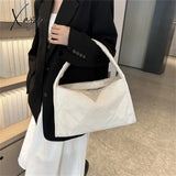 Xajzpa - Trend Quilted Plaid Design Women’s Handbag Soft Pu Leather Shoulder Side Bags For Women