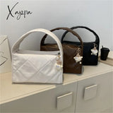 Xajzpa - Trend Quilted Plaid Design Women’s Handbag Soft Pu Leather Shoulder Side Bags For Women