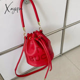 Xajzpa - Trendy Brand Designer Velour Bucket Shoulder Crossbody Bags Women Handbags And Purse New