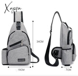 Jsvery 2022 Unisex External USB Charge Chest Bags Male Men Chest Waist Pack Antitheft Travel Crossbody Bags For Men Sling Shoulder Bag jsvery