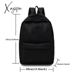 Xajzpa - Unisex Shoulder Backpack Casual Solid Color Hiking Outdoor Sport School Bag Large Capacity