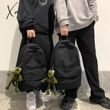 Xajzpa - Unisex Shoulder Backpack Casual Solid Color Hiking Backpack Outdoor Sport School Bag Large Capacity Travel Laptop Rucksack