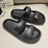 Xajzpa - Unisex Thick Sole Slipper Fashion Beach Sandals Men Women Anti-Slip Waterproof Flip Flops