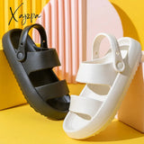 Xajzpa - Unisex Thick Sole Slipper Fashion Beach Sandals Men Women Anti-Slip Waterproof Flip Flops