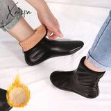 Xajzpa - Unisex Winter Warm Leather Thermal Boot Slipper Indoor House Soft Non-Slip Socks Non Slip