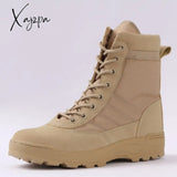 Xajzpa - Us Military Leather Boots For Men Outdoor Combat Infantry Tactical Ankle Men’s Desert