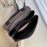 Xajzpa - Vintage Fashion Female Tote Bag New High Quality Pu Leather Women’s Designer Handbag