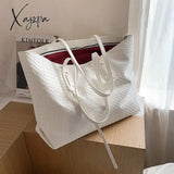 Xajzpa - Vintage Fashion Female Weave Style New High Quality Pu Leather Women Designer Handbag