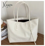 Xajzpa - Vintage Fashion Female Weave Style New High Quality Pu Leather Women Designer Handbag