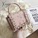 Xajzpa - Vintage Flower Lace Handbags Women’s Crossbody Bags Fashion Gold Chain Ladies Messenger