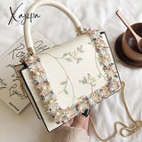 Xajzpa - Vintage Flower Lace Handbags Women’s Crossbody Bags Fashion Gold Chain Ladies Messenger