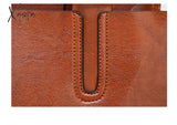 Xajzpa - Vintage Genuine Leather Bags Women Messenger High Quality Oil Wax Female Handbags Ladies