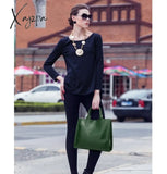 Xajzpa - Vintage Genuine Leather Bags Women Messenger High Quality Oil Wax Female Handbags Ladies