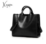 Xajzpa - Vintage Genuine Leather Bags Women Messenger High Quality Oil Wax Female Handbags Ladies