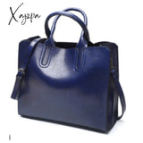 Xajzpa - Vintage Genuine Leather Bags Women Messenger High Quality Oil Wax Female Handbags Ladies