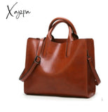 Xajzpa - Vintage Genuine Leather Bags Women Messenger High Quality Oil Wax Female Handbags Ladies