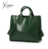 Xajzpa - Vintage Genuine Leather Bags Women Messenger High Quality Oil Wax Female Handbags Ladies