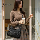 Xajzpa - Vintage Pu Leather Luxury Purses And Handbags 2023 High Quality Women’s Bag Design