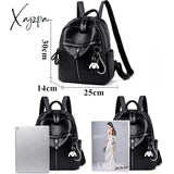 Xajzpa - Vintage Pu Leather Travel Women Shopping Backpack Student School Bags Large Capacity