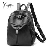 Xajzpa - Vintage Pu Leather Travel Women Shopping Backpack Student School Bags Large Capacity