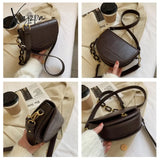 Xajzpa - Vintage Saddle Bag Women Shoulder High Quality Pu Leather Handbag Fashion Crossbody Bags