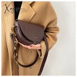 Xajzpa - Vintage Saddle Bag Women Shoulder High Quality Pu Leather Handbag Fashion Crossbody Bags