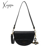 Xajzpa - Vintage Saddle Bag Women Shoulder High Quality Pu Leather Handbag Fashion Crossbody Bags