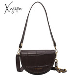 Xajzpa - Vintage Saddle Bag Women Shoulder High Quality Pu Leather Handbag Fashion Crossbody Bags