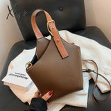 Xajzpa - Vintage Tote Bucket Bag Pu Leather Crossbody Shoulder Bags For Women Summer Simple