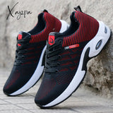 Xajzpa - Vulcanized Shoes Male Sneakers Fashion Summer Air Mesh Breathable Wedges Sneakers For Men Plus Size erf56