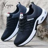 Xajzpa - Vulcanized Shoes Male Sneakers Fashion Summer Air Mesh Breathable Wedges For Men Plus Size