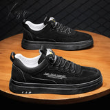 Xajzpa - Vulcanized Sneakers For Men Trend Casual Leather Shoes Tenis Luxury Trainer Race Korean