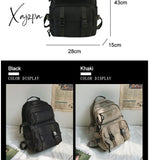 Xajzpa - Waterproof Nylon Women Backpack Female Large Capacity Buckle Backpack Unisex Schoolbag