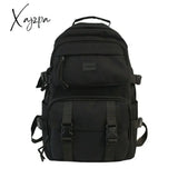 Xajzpa - Waterproof Nylon Women Backpack Female Large Capacity Buckle Backpack Unisex Schoolbag