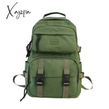 Xajzpa - Waterproof Nylon Women Backpack Female Large Capacity Buckle Backpack Unisex Schoolbag