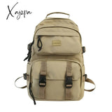 Xajzpa - Waterproof Nylon Women Backpack Female Large Capacity Buckle Backpack Unisex Schoolbag