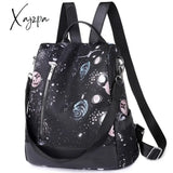 Xajzpa - Waterproof Oxford Women Backpack Fashion Anti-Theft Backpacks Print Girls School Bag High