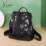 Xajzpa - Waterproof Oxford Women Backpack Fashion Anti-Theft Backpacks Print Girls School Bag High