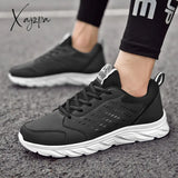 Xajzpa - Waterproof Winter Leather Men Shoes Thick Plush Warm Casual Sneakers Fashion Non-Slip