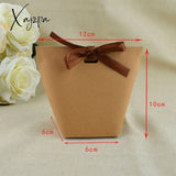 Xajzpa - Wedding Welcome Bags 25/50Pcs Blank Kraft Paper Bag White Black Candy Favor Gift Box